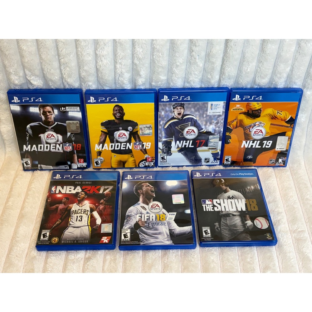 PS4 Sports Game Bundle Madden 18 19 NHL 17 19 FIFA 18 NBA 2K17 MLB The Show 18